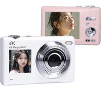 ARNSSIEN Digital Camera with Dual Screen,Autofocus 4K 48MP Vlogging Cameras for Photography with 32GB Card,Point and Shoot Digital Cameras,16X Zoom,Anti-Shake,Present for Kid Teen Beginner,Y5