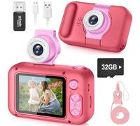 ARNSSIEN Kids Camera Toy for 3 4 5 6 7 8 9 10 11 12 year old Girls/Boys,Kids Digital Camera for Toddler with 180°Flip Lens&2.4in IPS Screen,Birthday Festival Present Toy for Girls/Boys,32 GB Card,X101