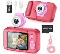 ARNSSIEN Kids Camera Toy for 3 4 5 6 7 8 9 10 11 12 year old Girls/Boys,Kids Digital Camera for Toddler with 180°Flip Lens&2.4in IPS Screen,Birthday Festival Present Toy for Girls/Boys,32 GB Card,X101