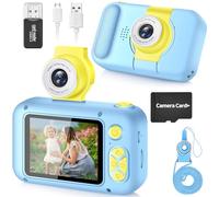ARNSSIEN Kids Camera Toy for 3 4 5 6 7 8 9 10 11 12 year old Girls/Boys,Kids Digital Camera for Toddler with 180°Flip Lens&2.4in IPS Screen,Birthday Festival Present Toy for Girls/Boys,32 GB Card,X101