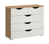 Arnstein Chest - 3+2 Drawer - Artisan Oak & Alpine White
