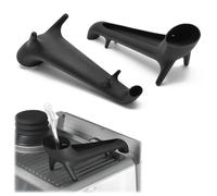 ARO Espresso™ The Original Water Tank Quick-Access Funnel | Offset Funnel for Water Tank Access Under Cabinets | Perfect for Espresso Machines, Countertop Dishwashers, and More! (Black Silicone)