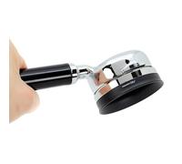 ARO PortaFunnel™ | Magnetic Dosing Funnel for Espresso | Black Anodized Aluminum and Polished Stainless Steel (54mm, Short)