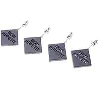 Aroa 21st Bon Appetit Set Of Decorative Clips for Placemats, Plastic, 4.5 x 4.5 x 1 cm, Pack of 4 4.5x4.5x1 cm anthracite