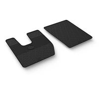 AROBA GL0889 Design Rubber Floor Mats Compatible with Iveco S Way from Year of Manufacture 10.2019 Onwards Raised Edge 2-Piece Colour Black Rubber Mats Car Mats Perfect Fit