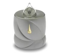 AROBA LED Grave Candle - Flickering Effect - Long Burning Time Up to 200 Days - Reusable - Silver Tear