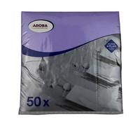AROBA Pack of 50 Airlaid Napkins 40 x 40 cm - Fabric-Like Disposable Table Napkins - High-Quality Decorative Napkins for Weddings, Events, Hotels, Restaurants - Purple
