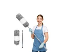 ArobiaSB 2026 Upgraded Microfiber Feather Duster for Cleaning Extendable 110 Inches Long for High Ceilings Home Furniture Car Telescopic Pole Feather Dusters Telescopic Duster Extendable