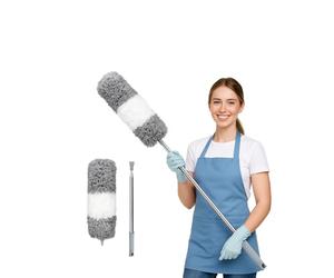 ArobiaSB 2026 Upgraded Microfiber Feather Duster for Cleaning Extendable 110 Inches Long for High Ceilings Home Furniture Car Telescopic Pole Feather Dusters Telescopic Duster Extendable