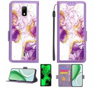 Aroepurt Case Compatible for Att At&T Calypso 2 U319Aa Phone Case Flip Cover [with Tempered Glass Screen Protector][RFID Blocking][Gold Glitter+Luminous] LPT-ZDL