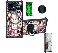 Aroepurt Case Compatible for BMobile VENUS Phone Case Cover [with 1* Tempered Glass Screen Protector][Hard PC + Soft Silicone][Ring Support] [Luminous Effect] YGH-MXX