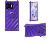 Aroepurt Case Compatible for BMobile VENUS Phone Case Cover [with 1* Tempered Glass Screen Protector] PC + Silicone [360 Metal Ring, Magnetic Car Mount] TZZH-ZI