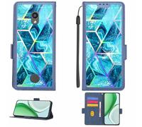 Aroepurt Case Compatible for Coolpad Legacy SR CP3648A Cp3648AT CP3320AS2 Phone Case Flip Cover [with Tempered Glass Screen Protector][RFID Blocking][Colorful Reflect Light] LPT-LS