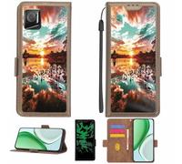 Aroepurt Case Compatible for Crosscall Stellar M6e Phone Case Flip Cover [with Tempered Glass Screen Protector][RFID Blocking][Luminous Effect] LPT-FJ