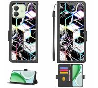 Aroepurt Case Compatible for CUBOT NOTE 40 Phone Case Flip Cover [with Tempered Glass Screen Protector][RFID Blocking][Colorful Reflect Light] LPT-HS