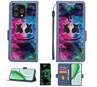 Aroepurt Case Compatible for Doogee N55 Plus Phone Case Flip Cover [with Tempered Glass Screen Protector][RFID Blocking][Luminous Effect] LPT-BQ