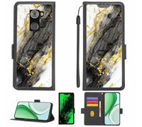 Aroepurt Case Compatible for EE Hawk Mobile Phone Phone Case Flip Cover [with Tempered Glass Screen Protector][RFID Blocking][Gold Glitter+Luminous] LPT-HDL