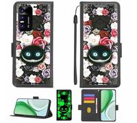 Aroepurt Case Compatible for Epik One Neon X602 Phone Case Flip Cover [with Tempered Glass Screen Protector][RFID Blocking][Luminous Effect] LPT-LZM