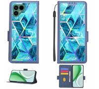 Aroepurt Case Compatible for FairPhone 4 5G Phone Case Flip Cover [with Tempered Glass Screen Protector][RFID Blocking][Colorful Reflect Light] LPT-LS