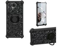 Aroepurt Case Compatible for Fairphone 6 Gen.6 Phone Case Cover [with 1* Tempered Glass Screen Protector] PC + Silicone [360 Metal Ring, Magnetic Car Mount] TZZH-HEI