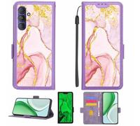 Aroepurt Case Compatible for Gabb Phone 4 Pro Phone Case Flip Cover [with Tempered Glass Screen Protector][RFID Blocking][Gold Glitter+Luminous] LPT-FDL