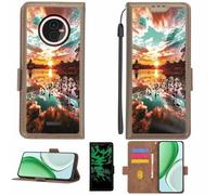 Aroepurt Case Compatible for Gigaset GX4 PRO Phone Case Flip Cover [with Tempered Glass Screen Protector][RFID Blocking][Luminous Effect] LPT-FJ