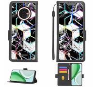 Aroepurt Case Compatible for Gigaset GX4 PRO Phone Case Flip Cover [with Tempered Glass Screen Protector][RFID Blocking][Colorful Reflect Light] LPT-HS