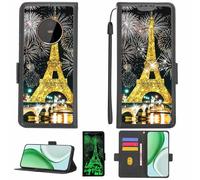 Aroepurt Case Compatible for Gigaset GX6 PRO Phone Case Flip Cover [with Tempered Glass Screen Protector][RFID Blocking][Gold Glitter+Luminous] LPT-TT