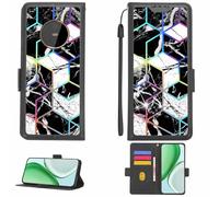 Aroepurt Case Compatible for Gigaset GX6 PRO Phone Case Flip Cover [with Tempered Glass Screen Protector][RFID Blocking][Colorful Reflect Light] LPT-HS