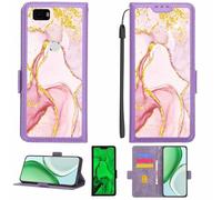 Aroepurt Case Compatible for Google Nexus 6P Phone Case Flip Cover [with Tempered Glass Screen Protector][RFID Blocking][Gold Glitter+Luminous] LPT-FDL