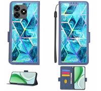 Aroepurt Case Compatible for Hammer Blade Va 5G Phone Case Flip Cover [with Tempered Glass Screen Protector][RFID Blocking][Colorful Reflect Light] LPT-LS