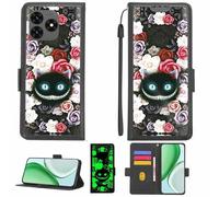 Aroepurt Case Compatible for Hammer Blade Va 5G Phone Case Flip Cover [with Tempered Glass Screen Protector][RFID Blocking][Luminous Effect] LPT-LZM