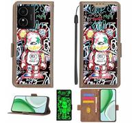 Aroepurt Case Compatible for HMD Arc Phone Case Flip Cover [with Tempered Glass Screen Protector][RFID Blocking][Luminous Effect] LPT-MXX