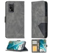 Aroepurt Case Compatible for HMD Xr21 Phone Case Cover Flip Stand Cover PU Leather Wallet Case Grey