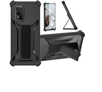 Aroepurt Case Compatible for HMD Xr21 Phone Case Stand Cover [with Tempered Glass Screen Protector] Hybrid Case [Folding Support Magnetic] [Frosted anti-fingerprint] Black