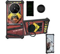 Aroepurt Case Compatible for Huawei Mate 70 Air Phone Case Cover [with 1* Tempered Glass Screen Protector][Hard PC + Soft Silicone][Ring Support] [Luminous Effect] YGH-JGP