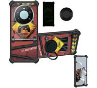 Aroepurt Case Compatible for Huawei Mate 80 Pro Max Phone Case Cover [with 1* Tempered Glass Screen Protector][Hard PC + Soft Silicone][Ring Support] [Luminous Effect] YGH-JGP