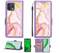 Aroepurt Case Compatible for INOI A180 PLUS Note 12 NFC Phone Case Flip Cover [with Tempered Glass Screen Protector][RFID Blocking][Gold Glitter+Luminous] LPT-FDL
