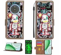 Aroepurt Case Compatible for itel V52A Phone Case Flip Cover [with Tempered Glass Screen Protector][RFID Blocking][Luminous Effect] LPT-MXX