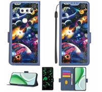 Aroepurt Case Compatible for LG JOJO L-02K Phone Case Flip Cover [with Tempered Glass Screen Protector][RFID Blocking][Luminous Effect] LPT-XQ