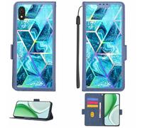 Aroepurt Case Compatible for Logic L50t Phone Case Flip Cover [with Tempered Glass Screen Protector][RFID Blocking][Colorful Reflect Light] LPT-LS