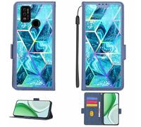 Aroepurt Case Compatible for Logic L65E Phone Case Flip Cover [with Tempered Glass Screen Protector][RFID Blocking][Colorful Reflect Light] LPT-LS