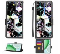 Aroepurt Case Compatible for Logicom Solar PRO Phone Case Flip Cover [with Tempered Glass Screen Protector][RFID Blocking][Colorful Reflect Light] LPT-HS