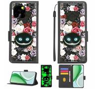 Aroepurt Case Compatible for Logicom Solar PRO Phone Case Flip Cover [with Tempered Glass Screen Protector][RFID Blocking][Luminous Effect] LPT-LZM