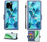 Aroepurt Case Compatible for Logicom Solar PRO Phone Case Flip Cover [with Tempered Glass Screen Protector][RFID Blocking][Colorful Reflect Light] LPT-LS