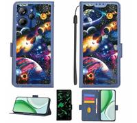 Aroepurt Case Compatible for Lunar ECLIPSE L1 Phone Case Flip Cover [with Tempered Glass Screen Protector][RFID Blocking][Luminous Effect] LPT-XQ