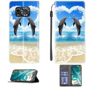 Aroepurt Case Compatible for Maxcom Ms601 Phone Case Cover [with Tempered Glass Screen Protector] PU Leather Kickstand Magnetic Wallet Case CPT19