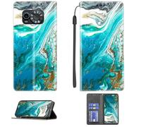 Aroepurt Case Compatible for Maxcom Ms601 Phone Case Cover [with Tempered Glass Screen Protector] PU Leather Kickstand Magnetic Wallet Case CPT13