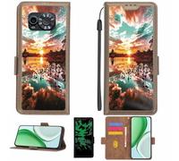 Aroepurt Case Compatible for Maxcom Ms601 Phone Case Flip Cover [with Tempered Glass Screen Protector][RFID Blocking][Luminous Effect] LPT-FJ