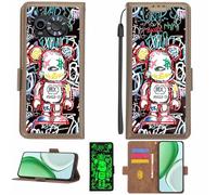 Aroepurt Case Compatible for Maxcom Ms601 Phone Case Flip Cover [with Tempered Glass Screen Protector][RFID Blocking][Luminous Effect] LPT-MXX